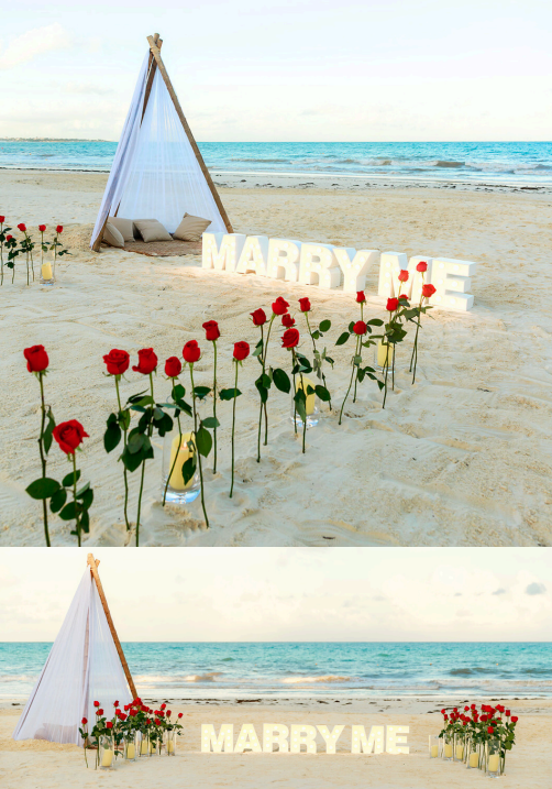 Propose Secrets Maroma Beach proposal Secrets Maroma Beach engagement package Maroma Beach proposal Riviera Cancun proposal Cancun beach proposal Romantic proposal in Mexico Caribbean beach engagement All-inclusive proposal package Luxury Mexico proposal Secrets Maroma Beach Riviera Cancun