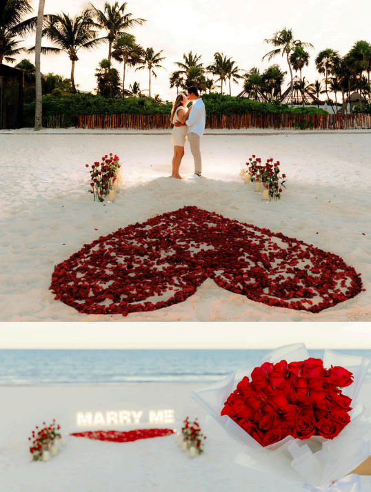 Propose Secrets Maroma Beach proposal Secrets Maroma Beach engagement package Maroma Beach proposal Riviera Cancun proposal Cancun beach proposal Romantic proposal in Mexico Caribbean beach engagement All-inclusive proposal package Luxury Mexico proposal Secrets Maroma Beach Riviera Cancun